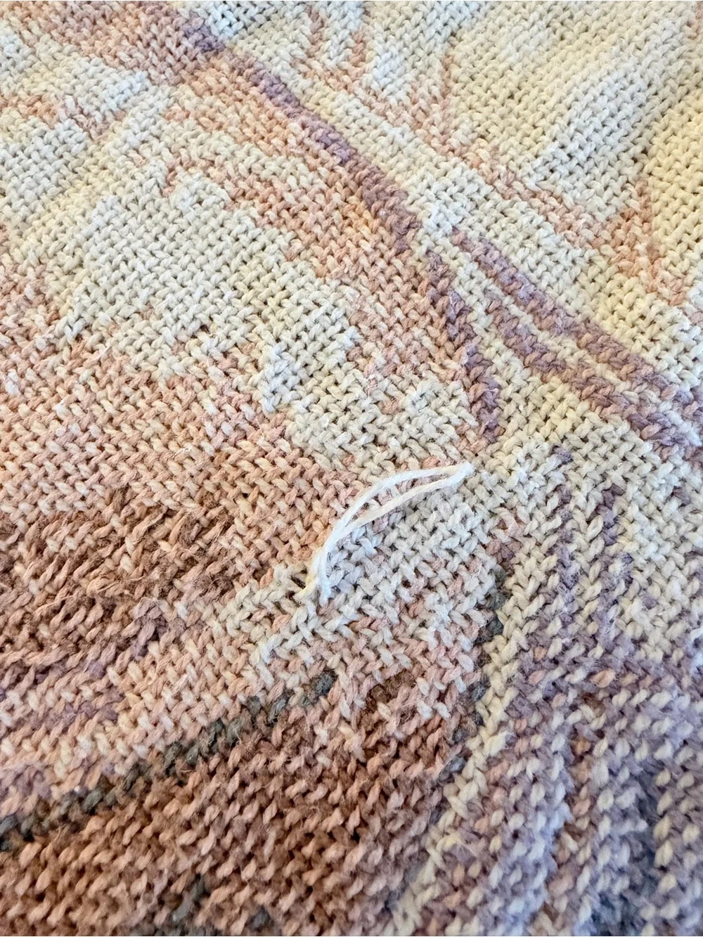 Vintage Goodwin Weavers Ballet Dancers Decorative Throw Blanket - Pink and Cream